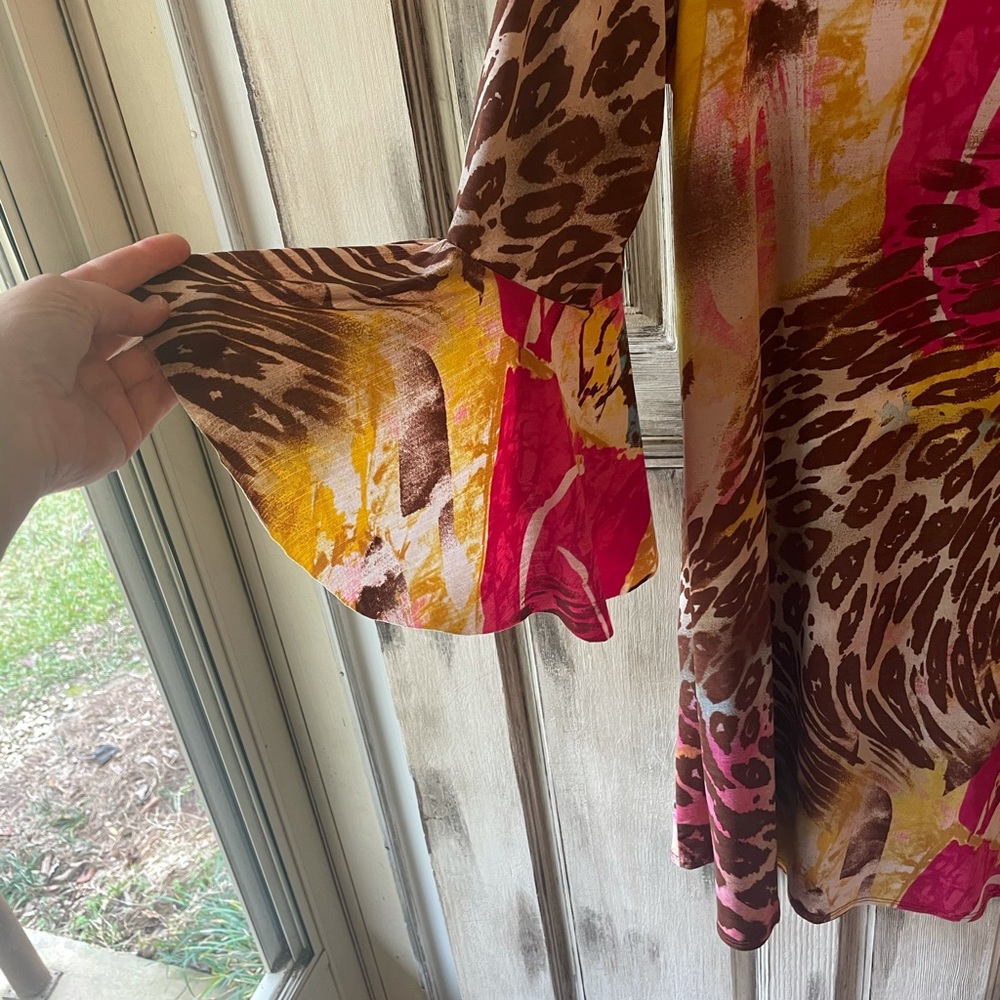 Multicolor Abstract Print Women's Tunic - Picture 2 of 2